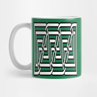 Decorative Rectangular Celtic Interwoven Knot Pattern 2 Mug